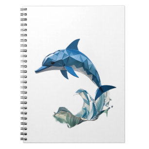 Origami dolphin back to school notebook