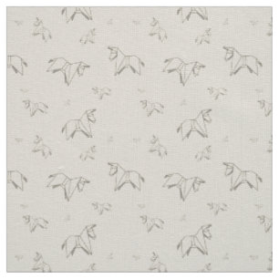 Origami Donkey on Linen color Fabric