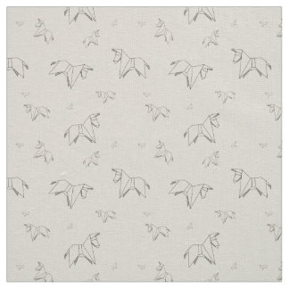 Origami Donkey on Linen color Fabric