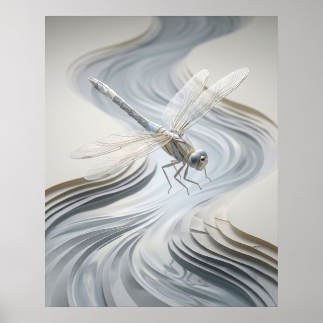 Origami Dragonfly Stream Poster (Front)