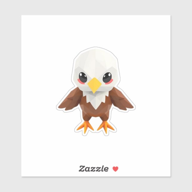 Origami eagle stickers (Sheet)