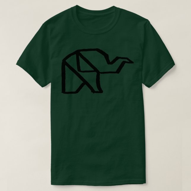 Origami Elephant 24 T-Shirt (Design Front)