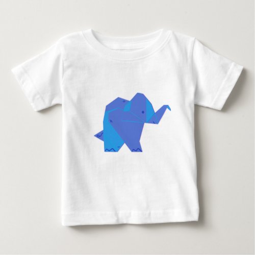 Origami Elephant baby T_shirt