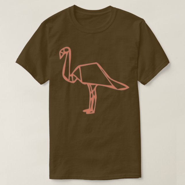 Origami Flamingo 9 T-Shirt (Design Front)