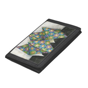 Origami Fortune Teller on Geometric Paper Tri-fold Wallet