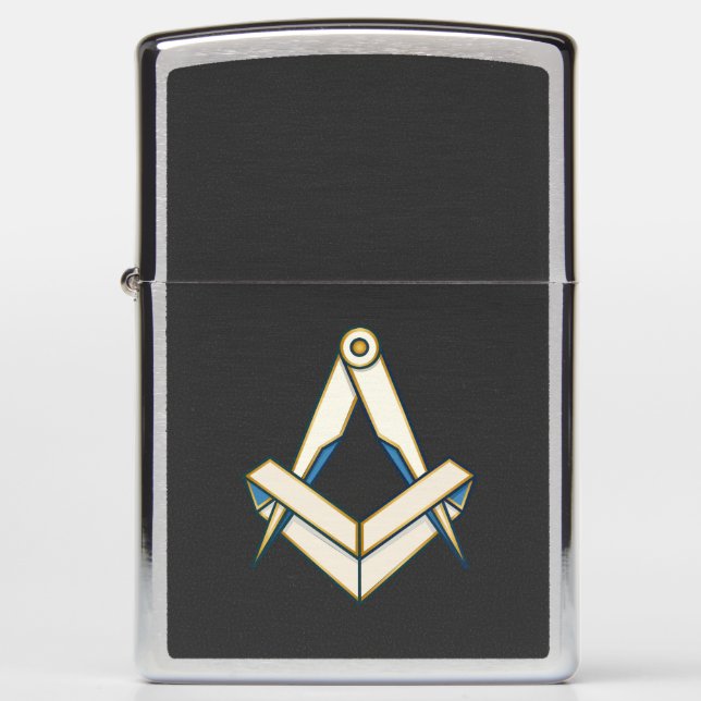 Origami freemasonry symbol zippo lighter (Front)