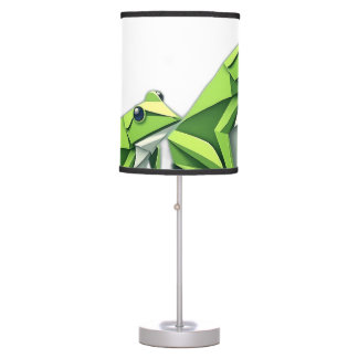 Origami Frogs in Geometric Style Table Lamp