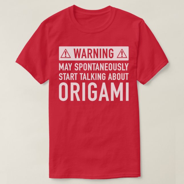 Origami Funny Gift T-Shirt (Design Front)