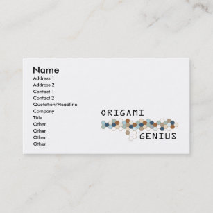 Origami Genius Business Card
