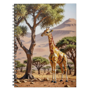Origami Giraffe spiral Notebook