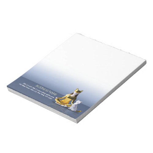 Origami Gold Foil Yoga Meditating Catwoman and Cat Notepad