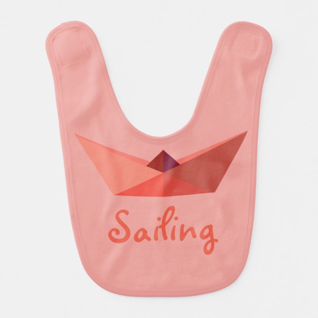 Origami Hat Baby Bib (Front)