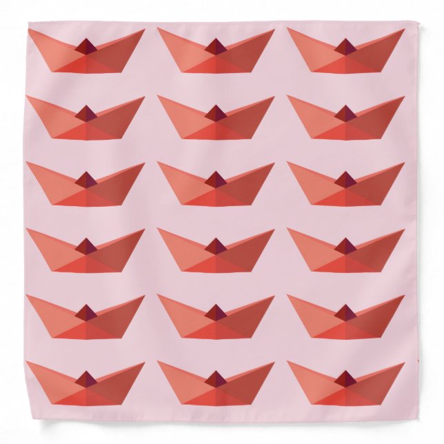 Origami Hat, Boat Bandana (Front)