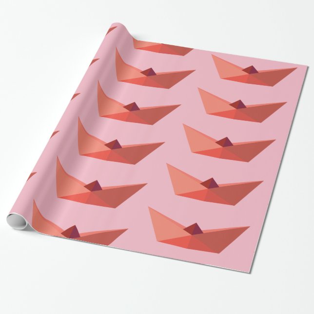 Origami Hat  Wrapping Paper (Unrolled)