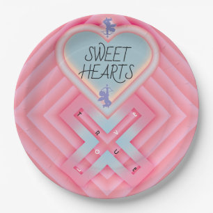 Origami Heart X Sweet Hearts Paper Plates