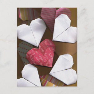 Origami Hearts Postcard