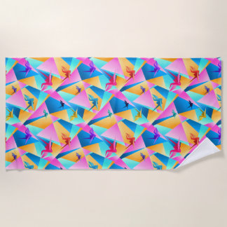 Origami Kaleidoscope Beach Towel