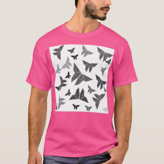 Origami Kamikaze Butterfly Pattern T-Shirt