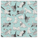 Origami kitten friends // geometric cat breeds fabric