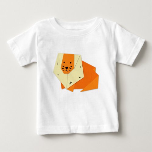 Origami Lion baby T_shirt