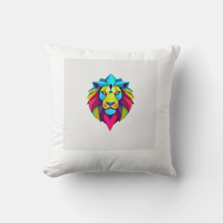 Origami lion t-shirt design throw pillow