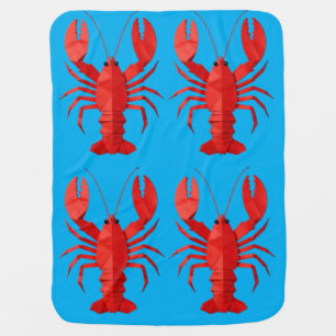 Origami lobster baby blanket