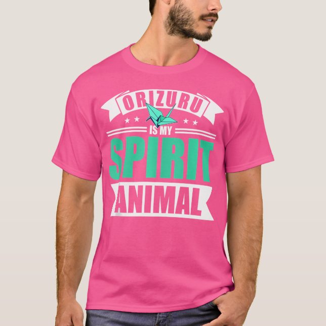 Origami Master Orizuru Is My Spirit Animal Origami T-Shirt (Front)