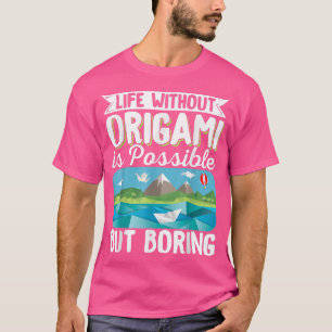 Origami Master Paper Folding Craft Crane Life With T-Shirt