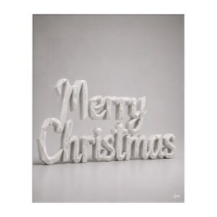 Origami Merry Christmas Script Acrylic Print