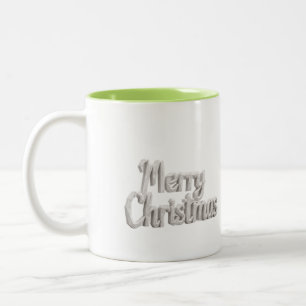 Origami Merry Christmas Script Mug