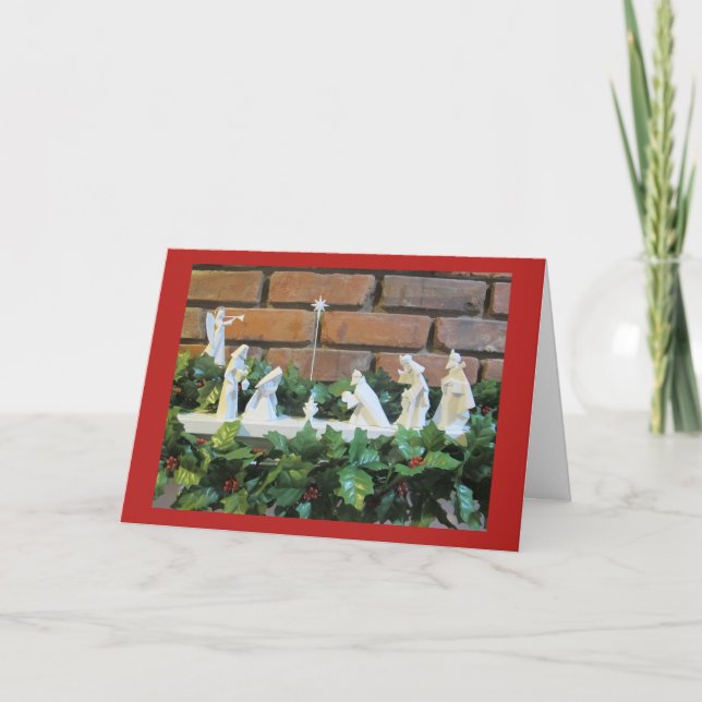 Origami Nativity Christmas Card (Front)