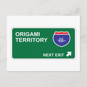 Origami Next Exit Postcard