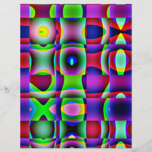 Origami Paper, Abstract Cheery Colorful Squares Flyer