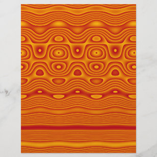 Origami Paper, Abstract Digital Tribal Art, Orange Flyer
