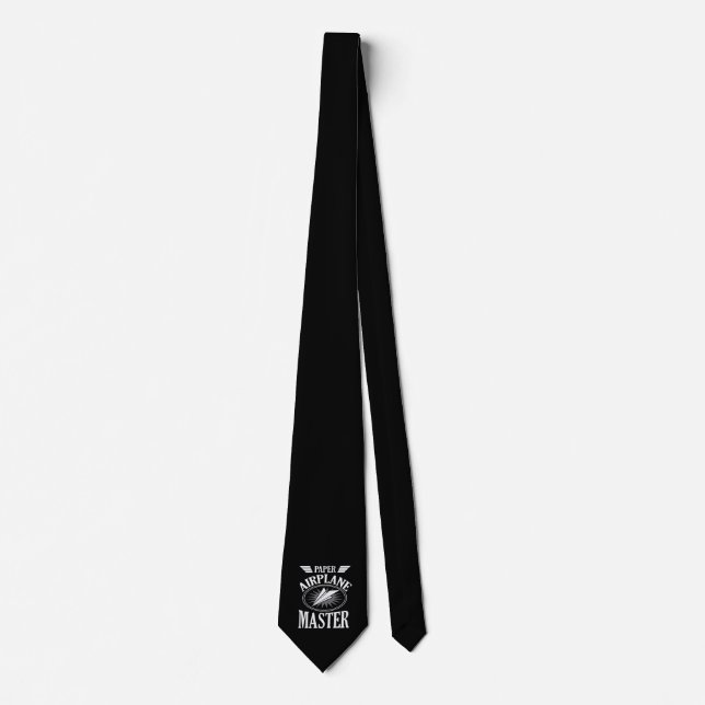 Origami Paper Airplane Master For Kids Neck Tie (Front)