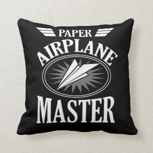 Origami Paper Airplane Master For Kids Throw Pillow