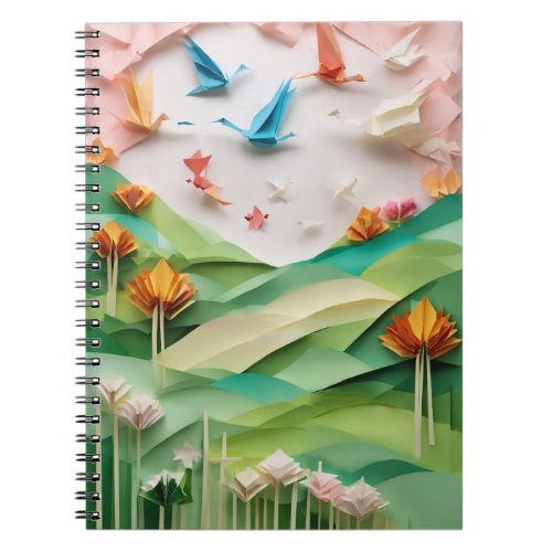Origami paper art notebook