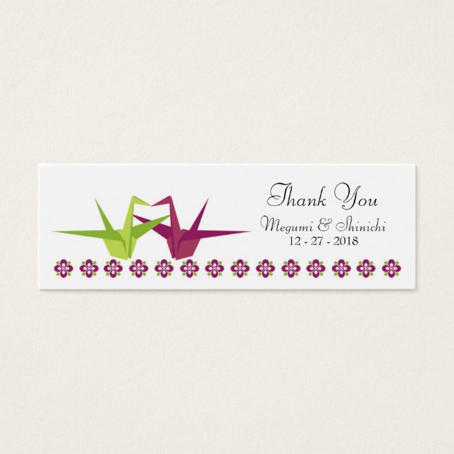 Origami Paper Crane Wedding (Front)