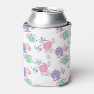 Origami Paper Cranes and Flowers Can Cooler