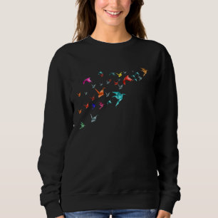 Origami Paper Cranes Japanese Culture Bird Asian F Sweatshirt
