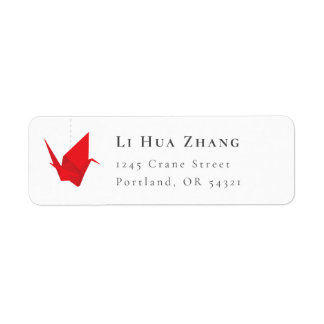 Origami Paper Cranes Return Address Label