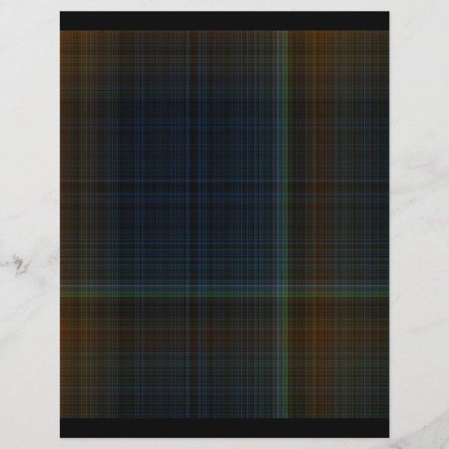 Origami Paper Dark Plaid Customizable Hobby Art (Front)