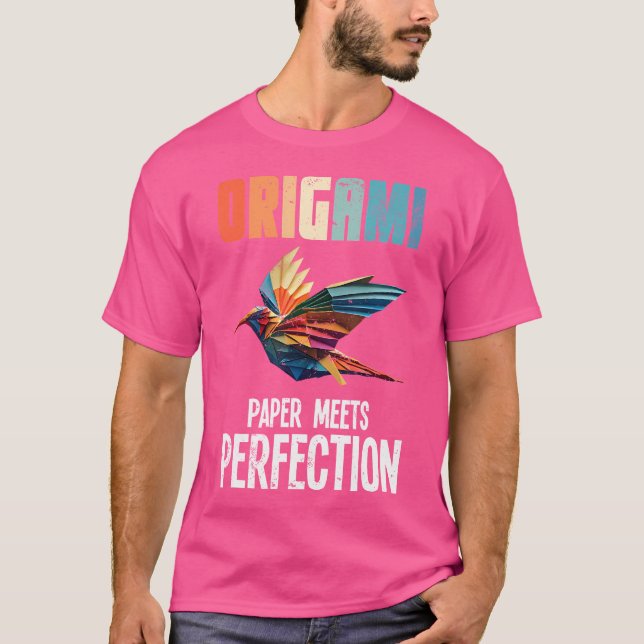 Origami Paper Folding Art Lover Origami T-Shirt (Front)