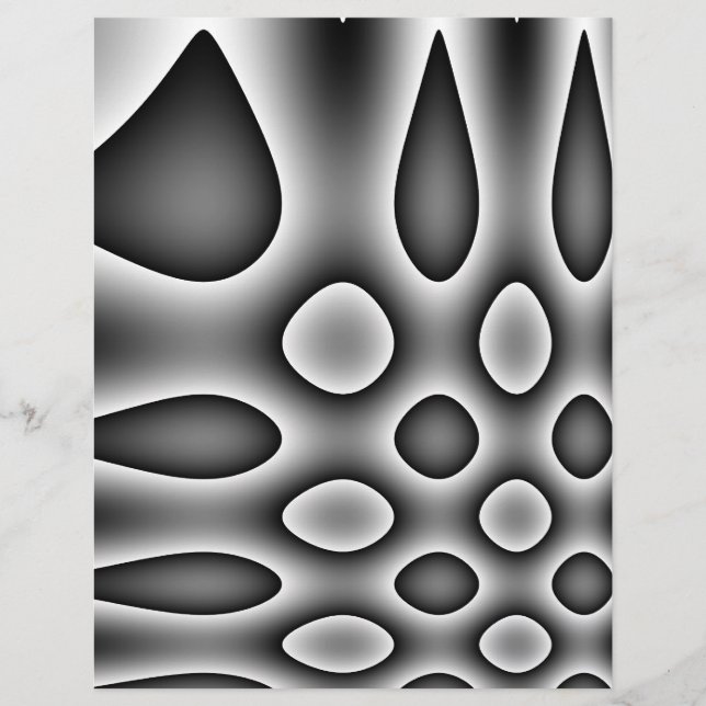 Origami Paper, Gray Abstract Dots & Teardrops Flyer (Front)