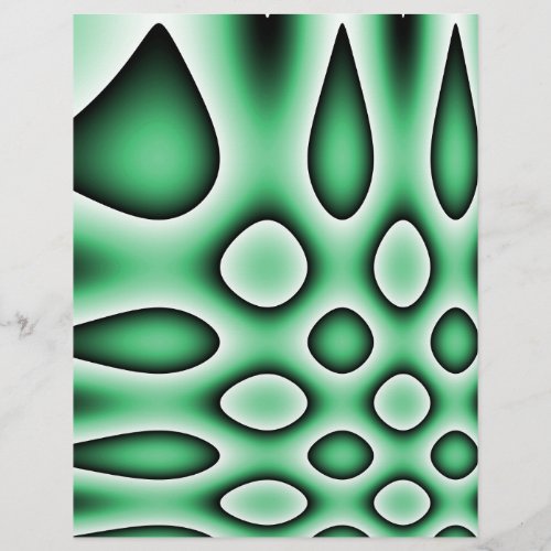 Origami Paper Green Abstract Dots  Teardrops Flyer