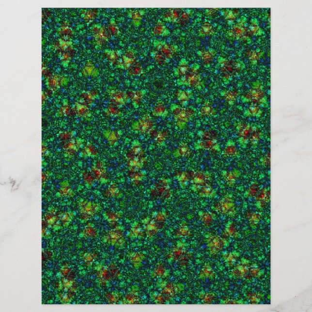 Origami Paper Green Maroon Customizable Hobby Art (Front)