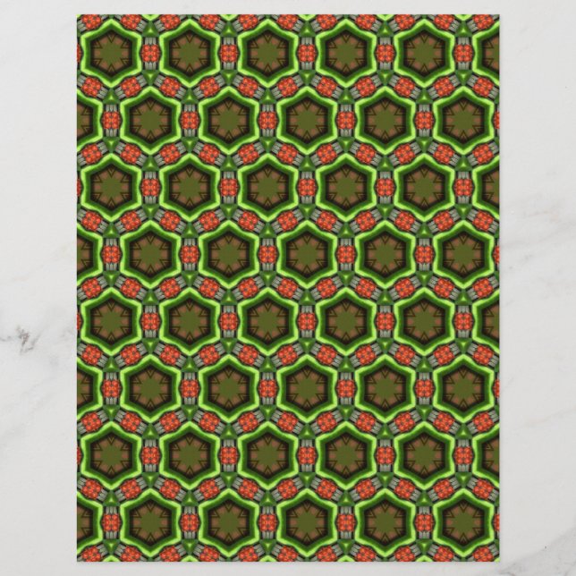Origami Paper Red Green Customizable Hobby Art (Front)