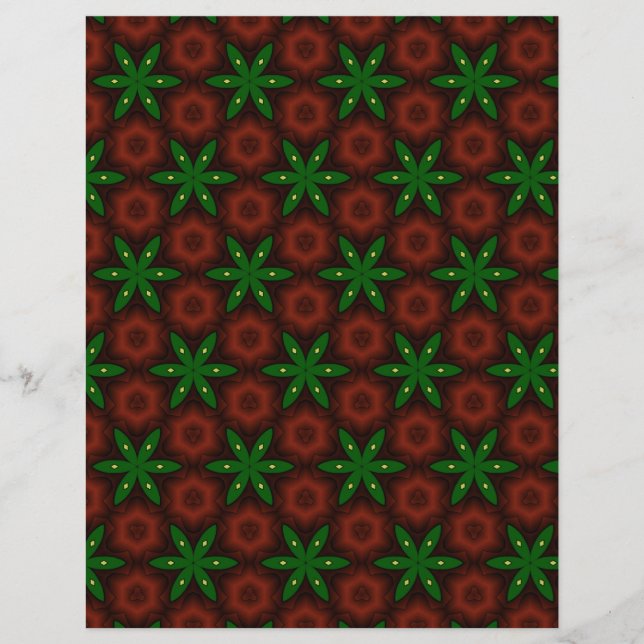 Origami Paper Red Green Customizable Hobby Art (Front)