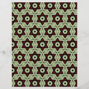 Origami Paper Tan Black Red Customizable Hobby Art