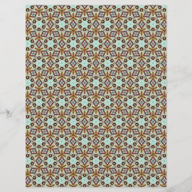 Origami Paper Tan Blue Customizable Hobby Art (Front)